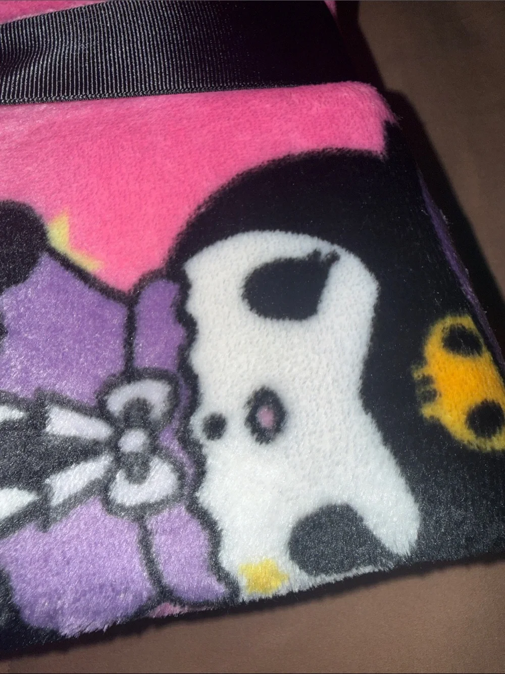 Hello Kitty Pink, Purple and Orange Halloween Themed Plush Throw Blanket #hk